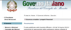 La sicurezza stradale e il Governo