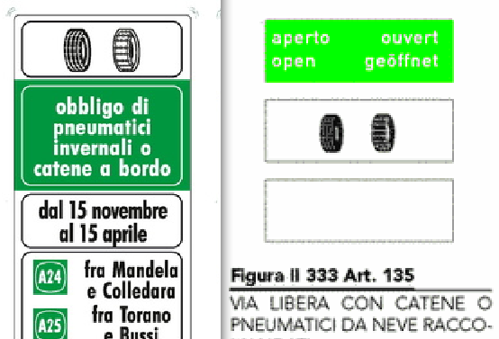 Comune di Pesaro : Obbligo di pneumatici invernali o catene a bordo